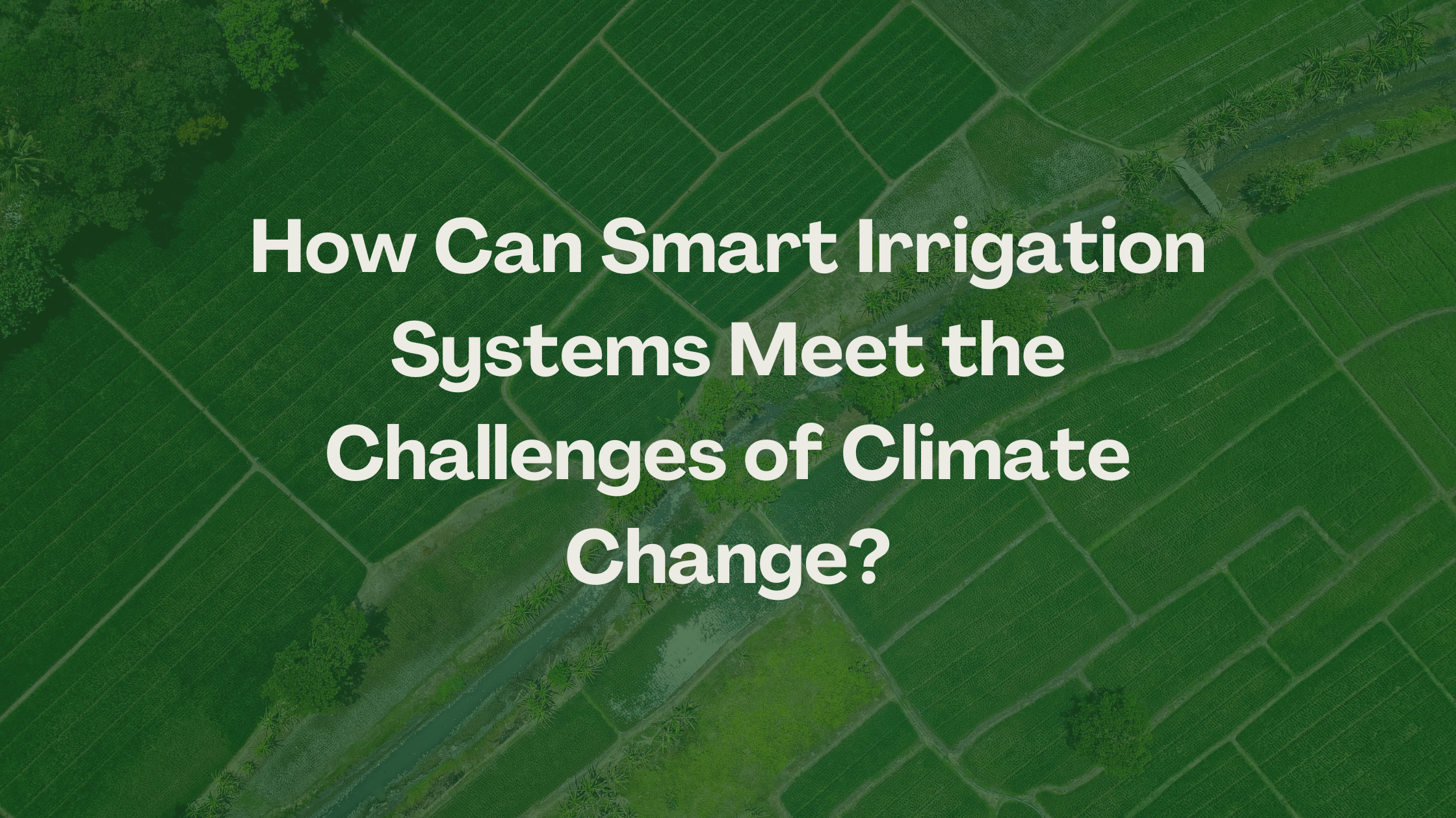 How Can Smart Irrigation Systems Meet the Challenges of Climate Change?