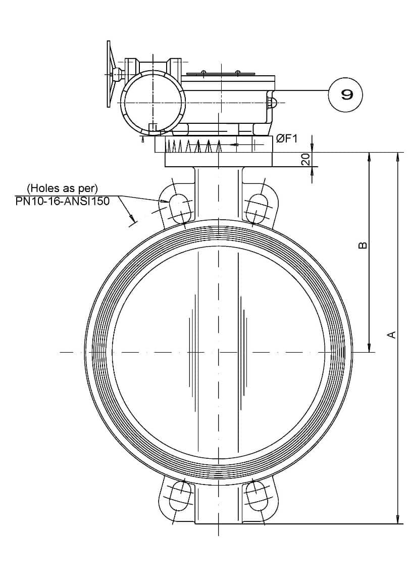 Lever Wafer Butterfly Valve